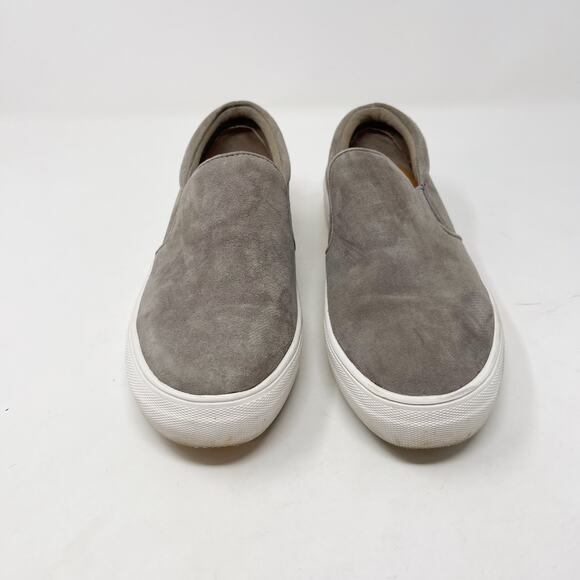 Steve Madden Womens Size 7 Gray Suede Leather Gills Platform Slip On Sneaker - Picture 5 of 11